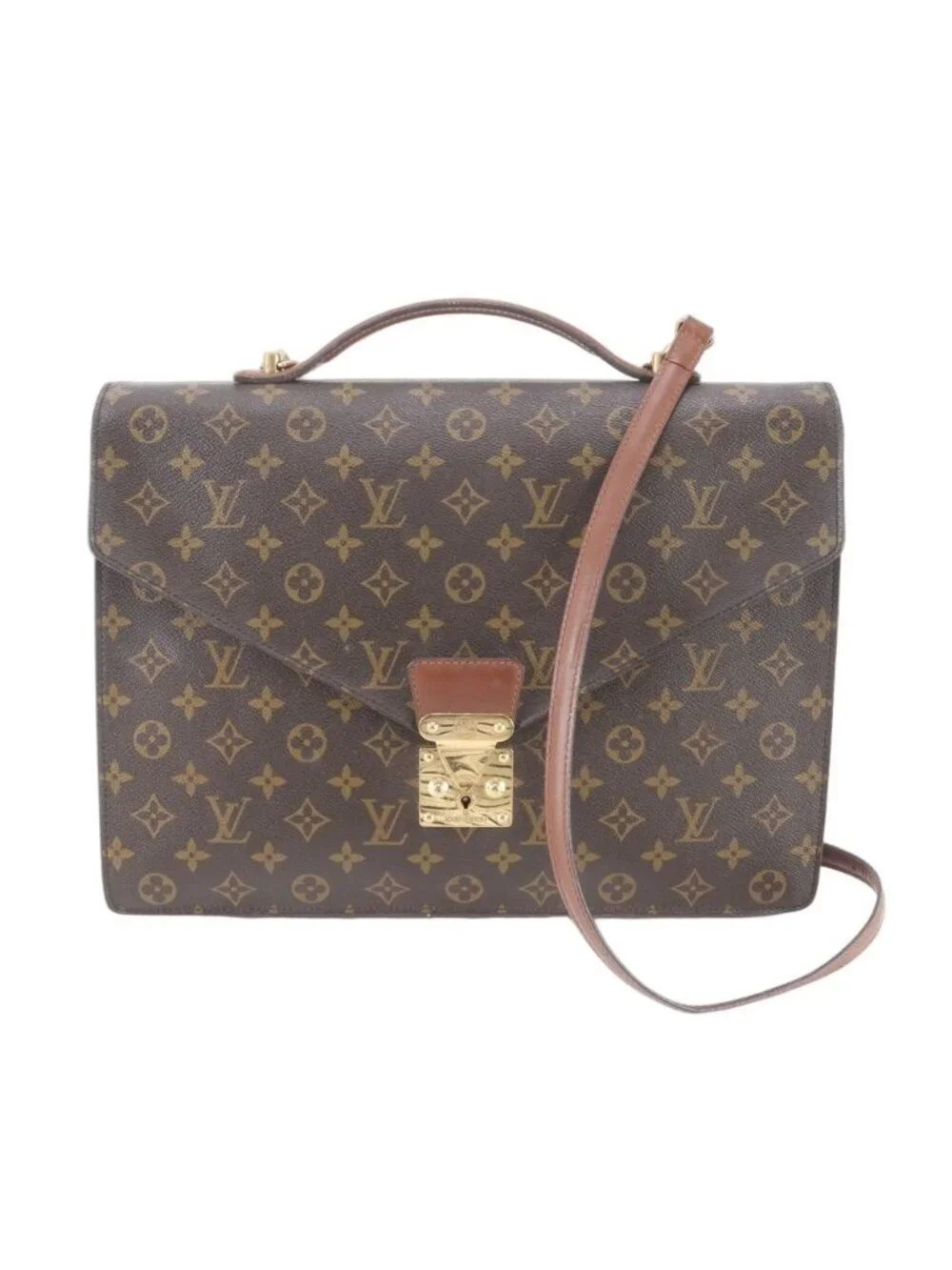 Louis Vuitton Monogram Porte Document Bandouliere 2-Way Business Bag Crossbody